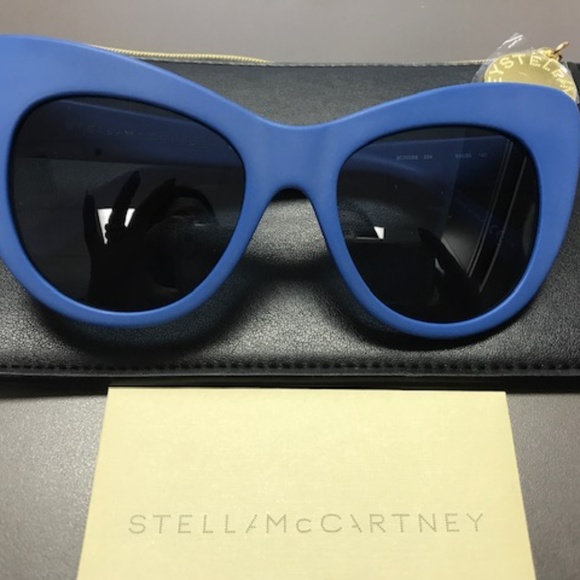 STELLA McCARTNEY SC0006S Cat Eye Blue Sunglasses - Picture 3 of 8